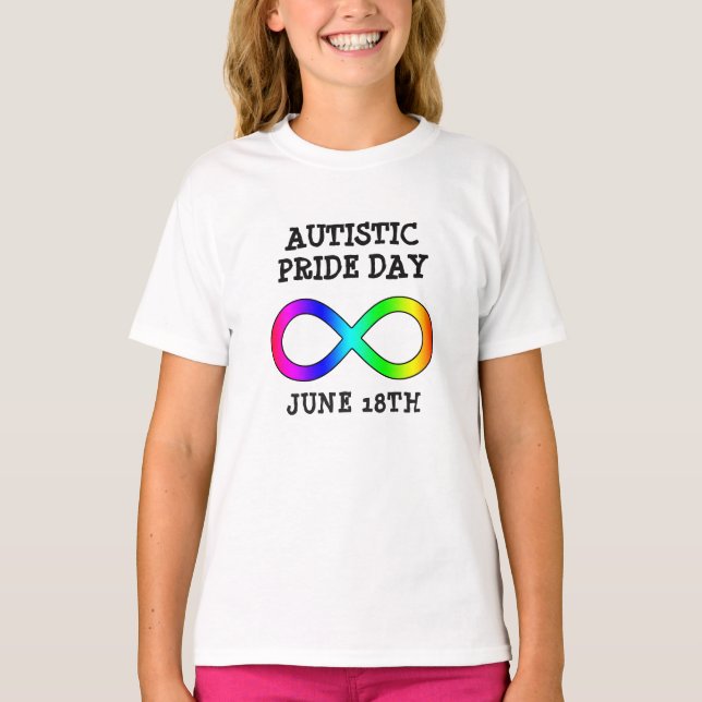 Autistiskt Pride Dag 18:e skiftet juni T Shirt (Framsida)