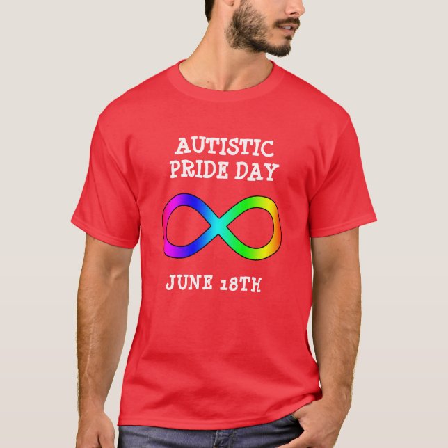 Autistiskt Pride Dag 18:e skiftet juni T Shirt (Framsida)
