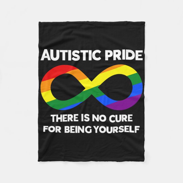 Autistiskt Pride - Medvetenhet om autism - Rainbow Fleecefilt (Framsidan)