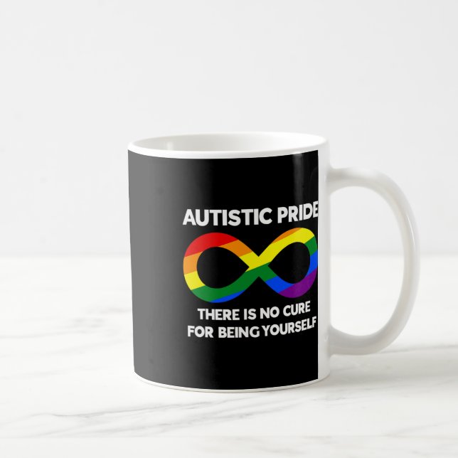Autistiskt Pride - Medvetenhet om autism - Rainbow Kaffemugg (Höger)