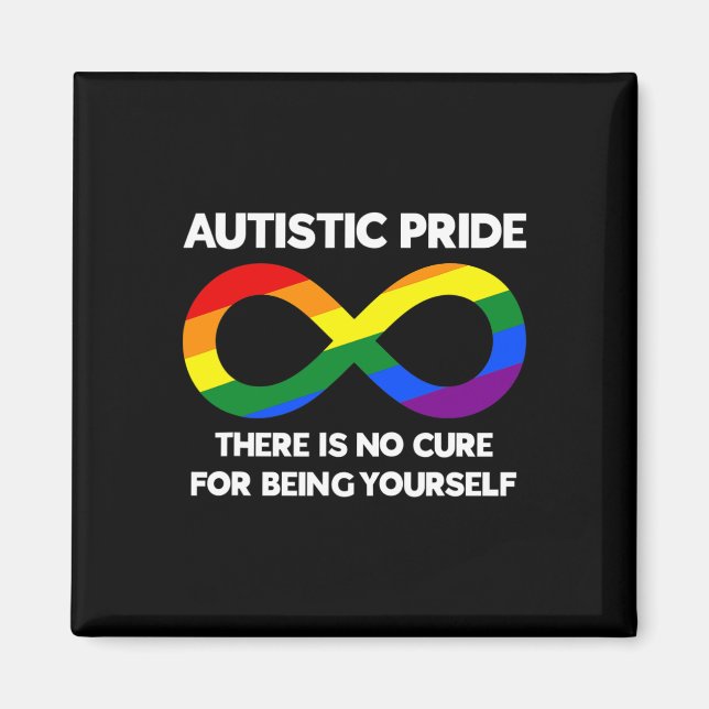 Autistiskt Pride - Medvetenhet om autism - Rainbow Magnet (Framsidan)
