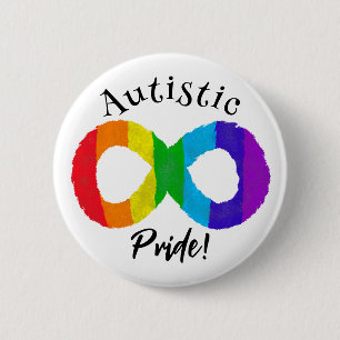 Autistiskt Pride Neurodiversity Autism Rainbow Knapp