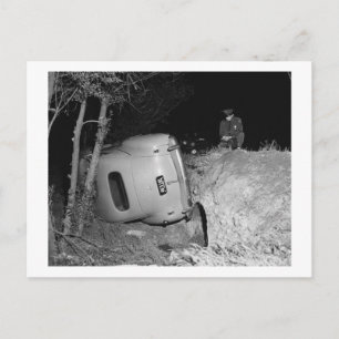 Auto Accident, 1951 Vintage Vykort