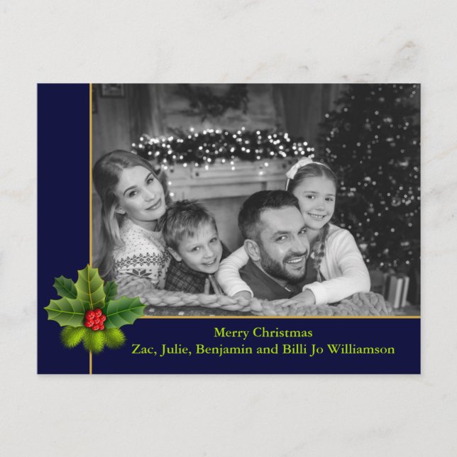 Auto Black and White Photo with Holly Ram Photo Vykort (Framsida)