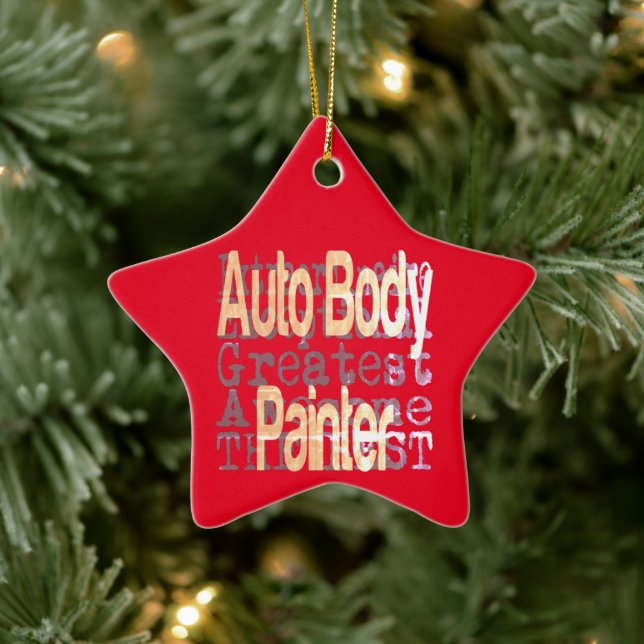 Auto Body Painter Extraordinaire Julgransprydnad Keramik (Träd)