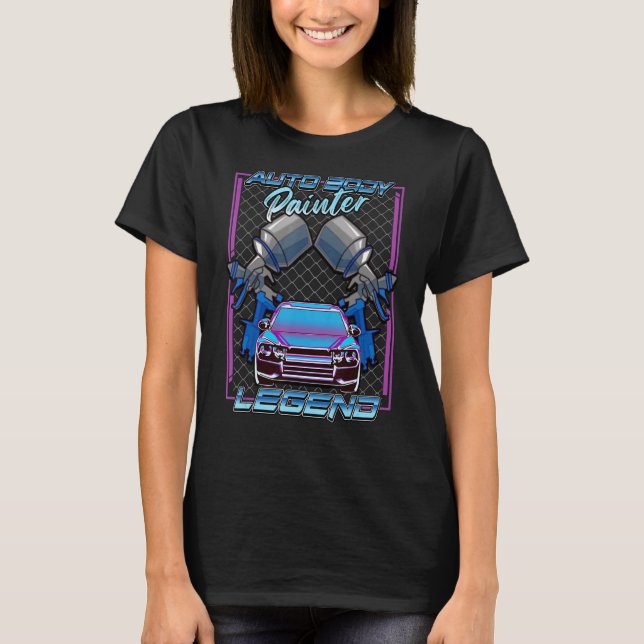 Auto Body Painter Legening Auto Body Technician 1 T Shirt (Framsida)