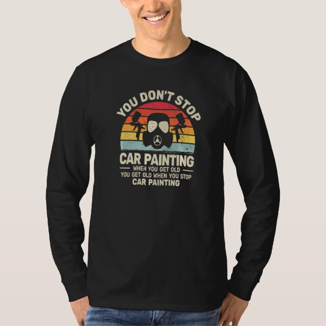 auto body painter retro car painter accessories fo t shirt (Framsida)