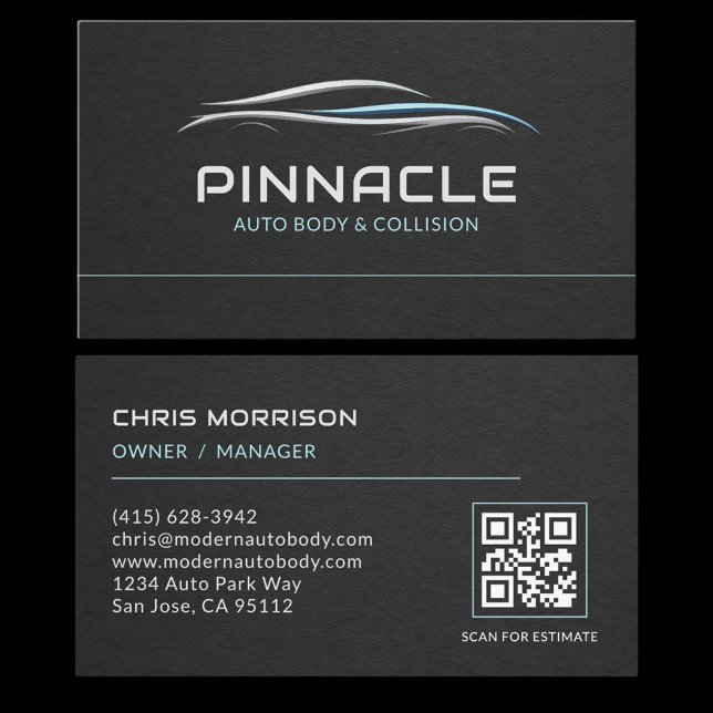 Auto Body QR-kod Professionell Visitkort (Skapare uppladdad)