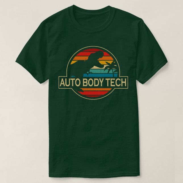 Auto Body Tech Dinosaur T Shirt (Design framsida)