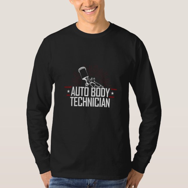 Auto Body Technician Automotive Painter Funny Appa T Shirt (Framsida)