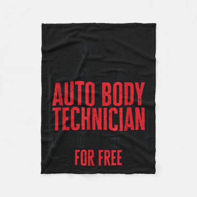 Auto Body Technician Vehicle Repair Car Maintenanc Fleecefilt (Framsidan)