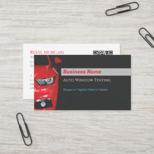 Auto Business, Red Sports Car, Generera QR-kod Visitkort
