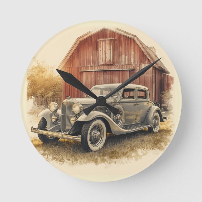 AUTO CAR DESIGN RUND KLOCKA (Framsida)
