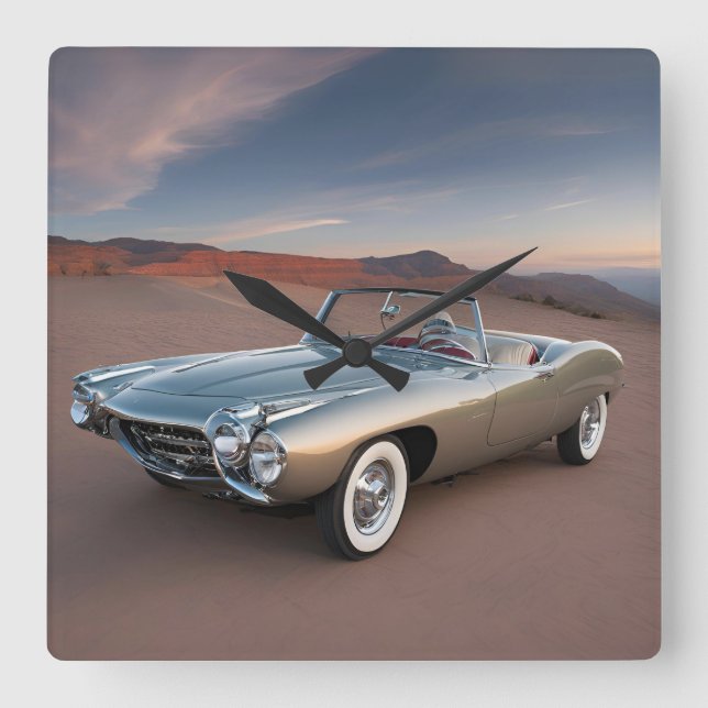 AUTO CAR FYRKANTIG KLOCKA (Framsida)