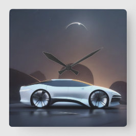 AUTO CAR FYRKANTIG KLOCKA