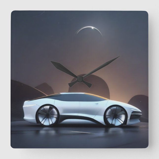 AUTO CAR FYRKANTIG KLOCKA (Framsida)