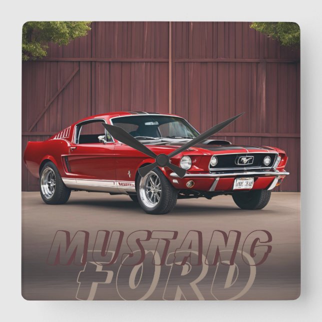 AUTO CAR FYRKANTIG KLOCKA (Framsida)