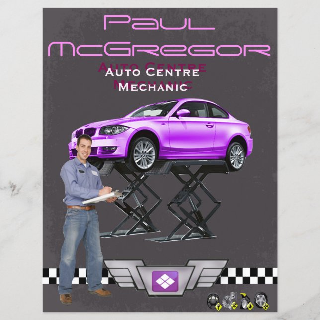 Auto Centre / Mechanic Flyer (Framsidan)