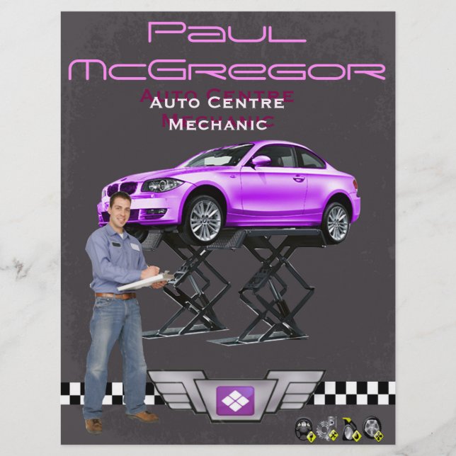 Auto Centre / Mechanic Flyer (Framsidan)