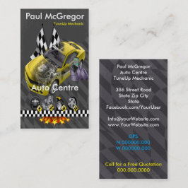 Auto Centre / TuneUp Mechanic Business Card Visitkort