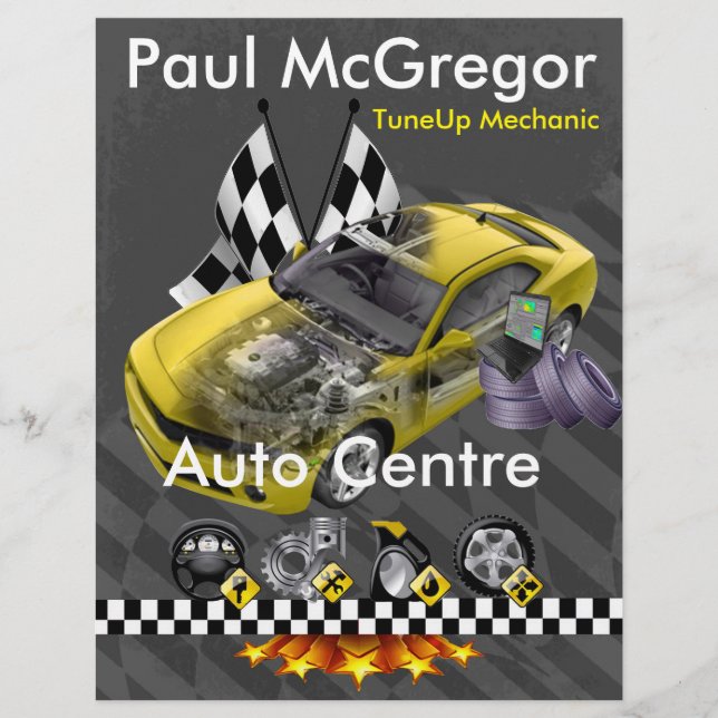 Auto Centre / TuneUp Mechanic Flyer (Framsidan)