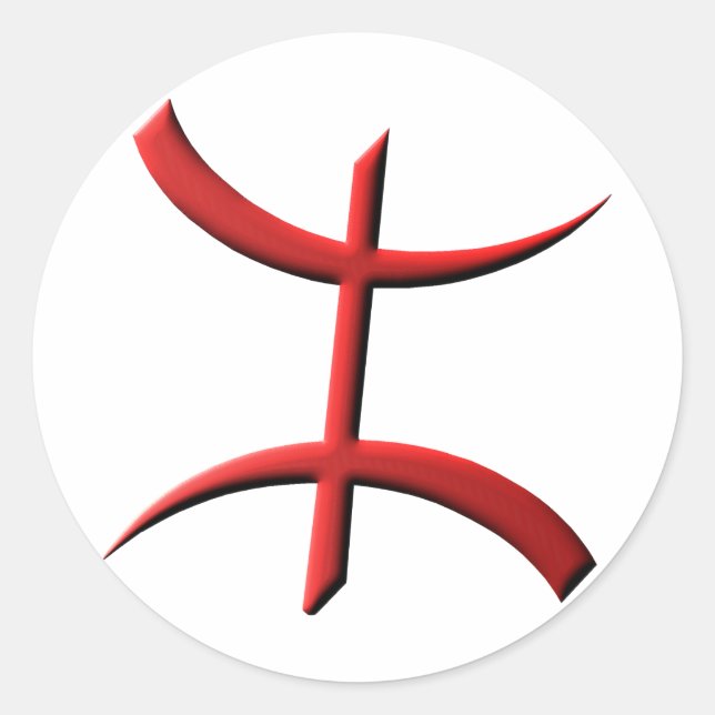 auto-collant aza rouge relief runt klistermärke (Framsida)