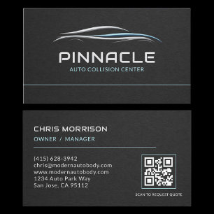 Auto Collision Center QR-kod Professionell Visitkort