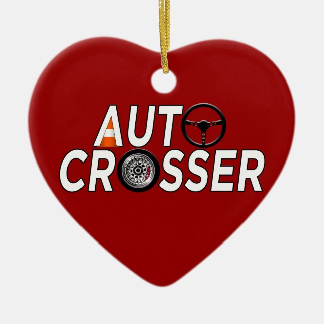 Auto Crosser Julgransprydnad Keramik (Framsidan)