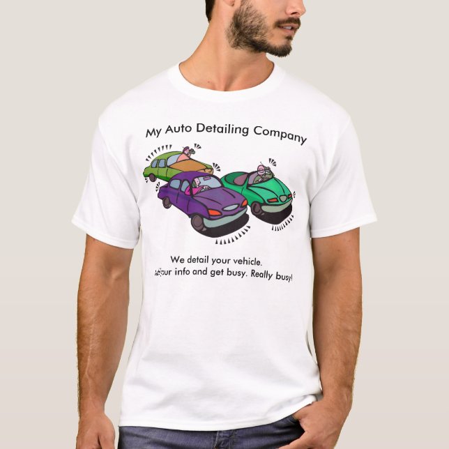 Auto Detailer Företag T-shirt (Framsida)
