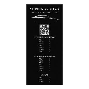 Auto Detailing Rengöring Auto Reparation QR-kod Reklamkort