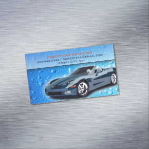 Auto Detailing Vattendroppar Magnetiska Visitkort