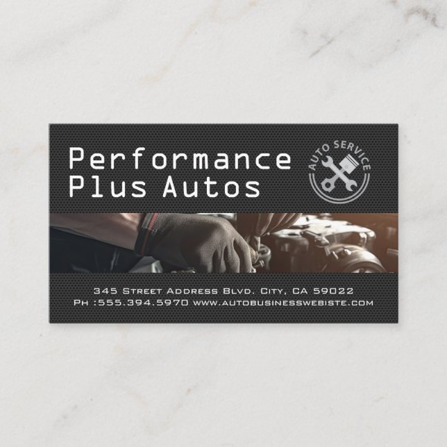 Auto Fix | Performance Autos | Mechanic  Visitkort (Framsida)