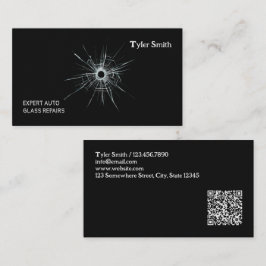 Auto Glass Repair Premium QR Business Card Visitkort
