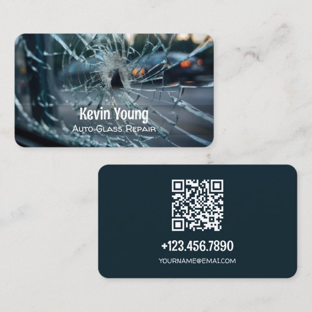Auto Glass Repair Visitkort (Fram/baksida)