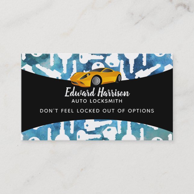 Auto Locksmithvisitkortar Visitkort (Framsida)