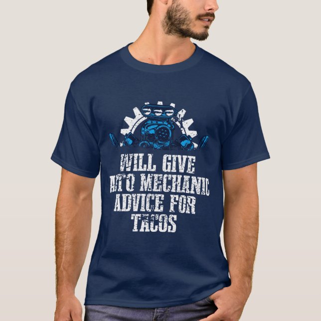 Auto Mechanic Advice Foracos Car Mechanic Auto M f T Shirt (Framsida)