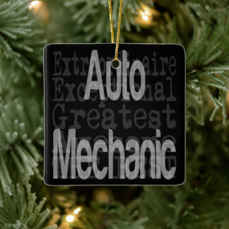 Auto Mechanic Extraordinaire Julgransprydnad Keramik