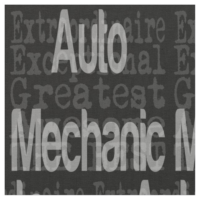Auto Mechanic Extraordinaire Tyg (Närbild)