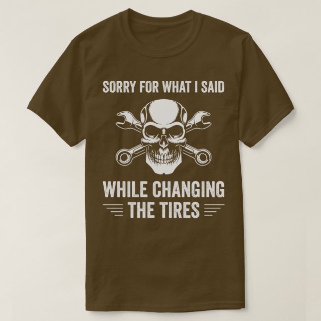 Auto Mechanic Funny Garage Fixing s Mechanic Däck T Shirt (Design framsida)