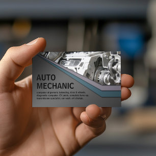 Auto Mechanic Service Metall Affärskort Visitkort