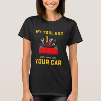 Auto Mechanic Toolbox Costs More Than Your Car Fun T Shirt