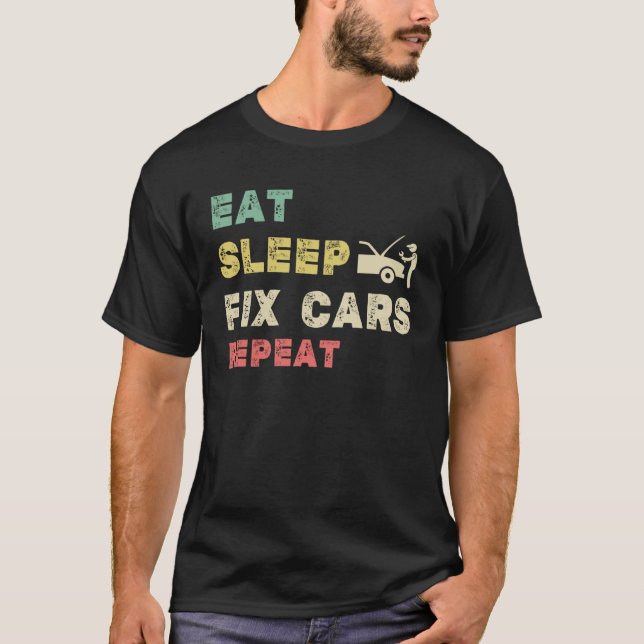Auto mechanic work graduation service car mechanic t shirt (Framsida)