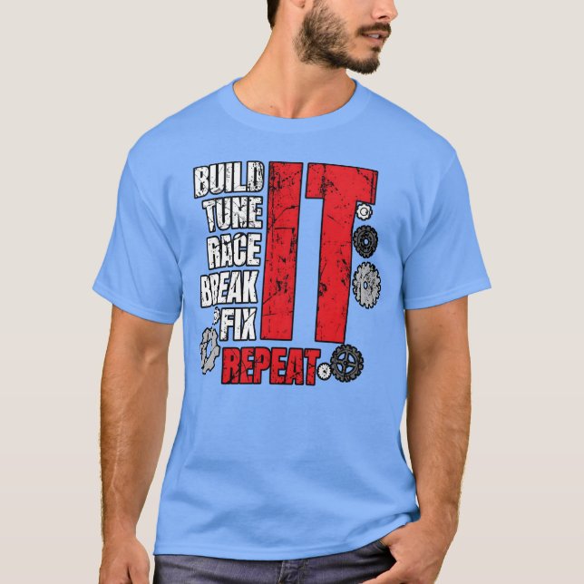 Auto Mechanics Gifts Car Mechanic Build Itune It g T Shirt (Framsida)