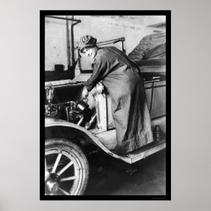 Auto mekaniker 1925 för kvinna poster