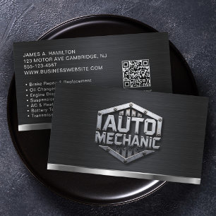 Auto mekaniker Automotive Reparationstjänst QR-kod Visitkort