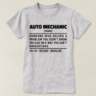 Auto mekaniker Substantiv Definition Reparatör Mam T Shirt