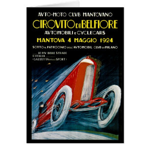 Auto Moto klubb Mantovano - 1924 Hälsningskort
