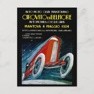 Auto Moto Klubb Mantovano Retro 1924 Vykort