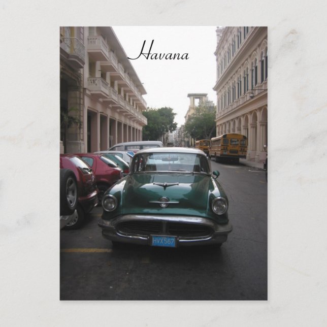 auto old havana vykort (Framsida)