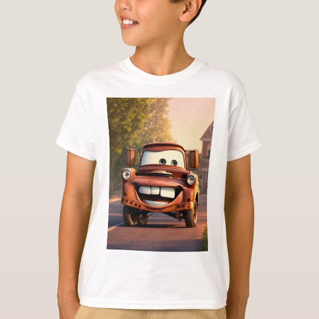 Auto Persona: Car-Turned-Human Porträtt Tee (Framsida)
